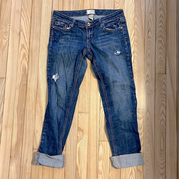 GARAGE lightly distressed bootcut jeans - Picture 1 of 3